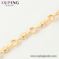 75313 Pulsera plateada oro del estilo 18k de la joyería elegante elegante de las mujeres de Xuping